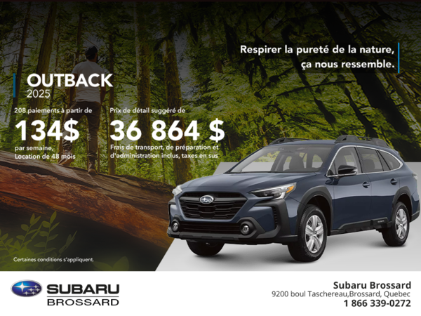 Procurez-vous le Outback 2025!