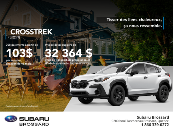 Procurez-vous le Crosstrek 2025!