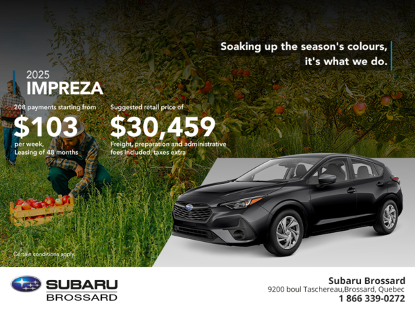 Get the 2025 Impreza!