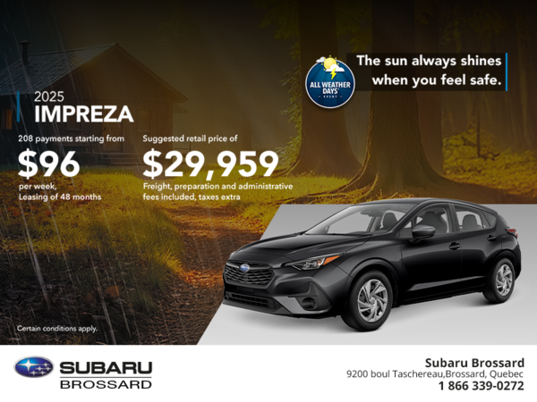 Get the 2025 Impreza!