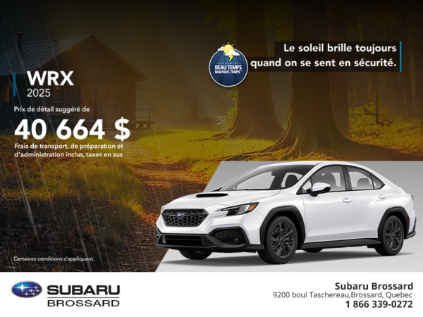 Procurez-vous la WRX 2025!