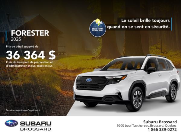 Procurez-vous le Forester 2025!
