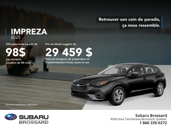 Procurez-vous la Impreza 2025!