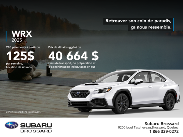 Procurez-vous la WRX 2025!