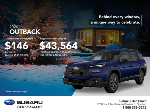 Get the 2026 Outback today!