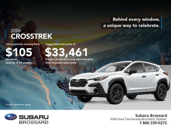 Get the 2026 Crosstrek today!