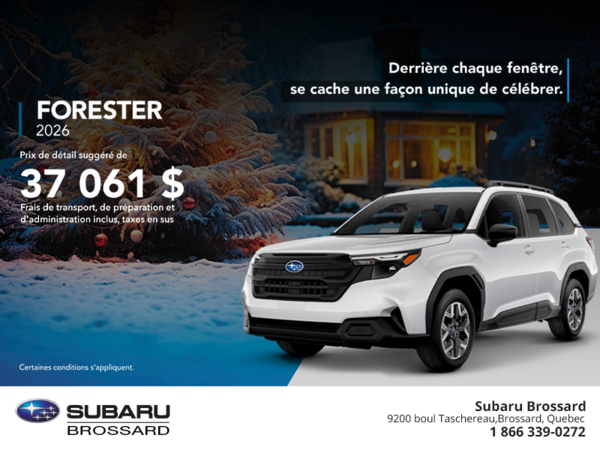 Procurez-vous le Forester 2026!