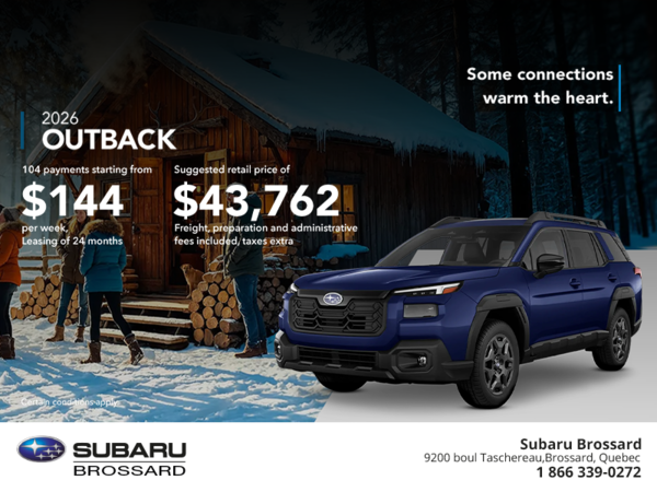 Get the 2026 Outback today!