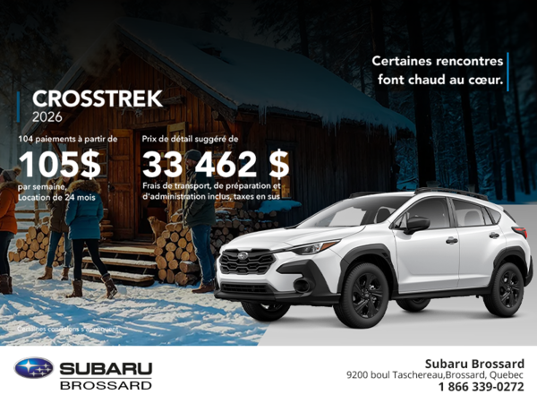 Procurez-vous le Crosstrek 2026!