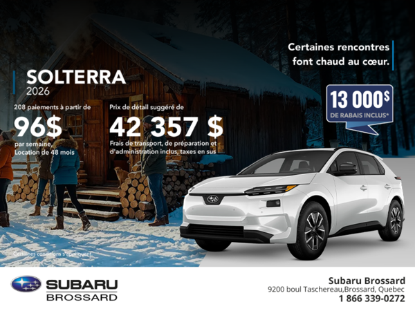 Procurez-vous le Solterra 2026!