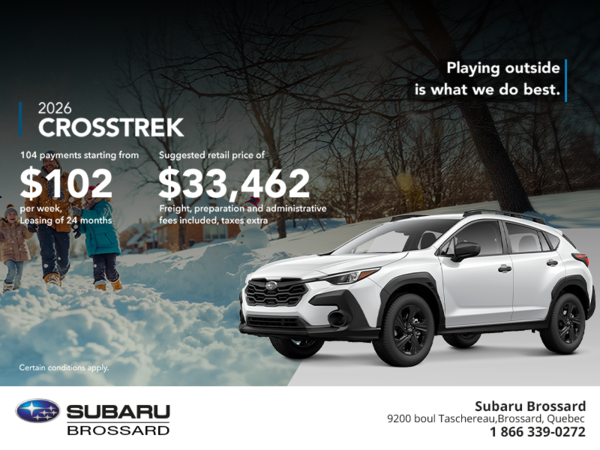 Get the 2026 Crosstrek today!