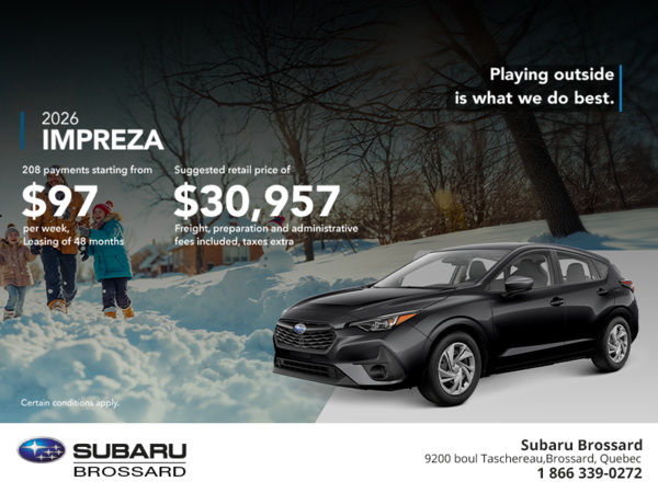 Get the 2026 Impreza!