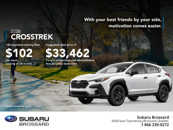 Get the 2026 Crosstrek today!