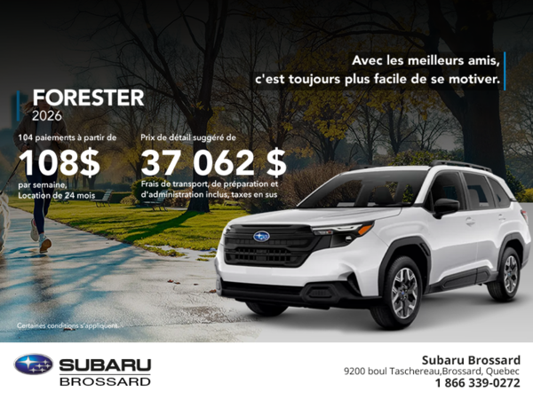 Procurez-vous le Forester 2026!