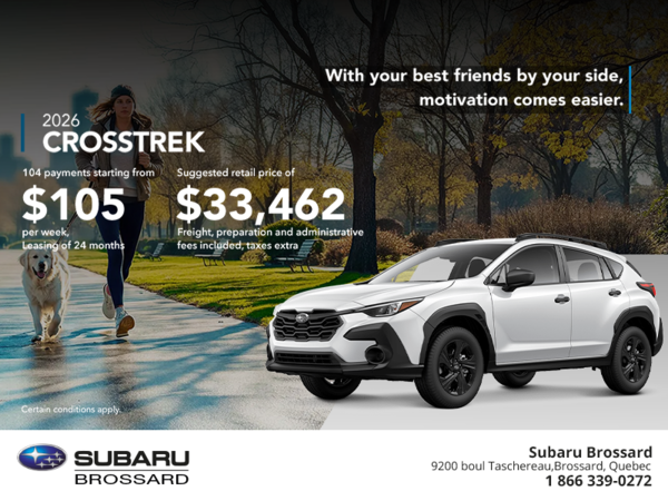 Get the 2026 Crosstrek today!