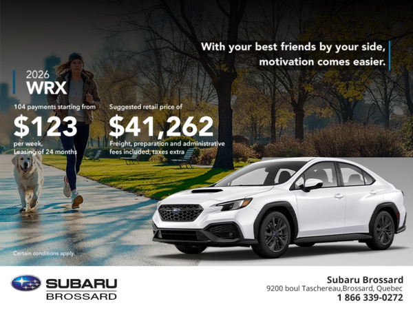 Get the 2026 WRX today!