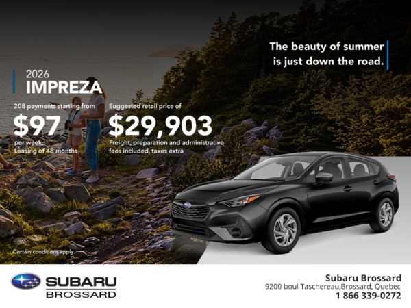 Get the 2026 Impreza!