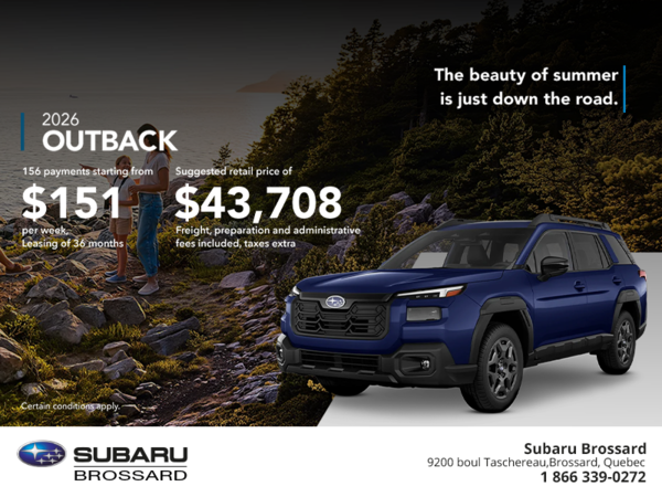 Get the 2026 Outback today!
