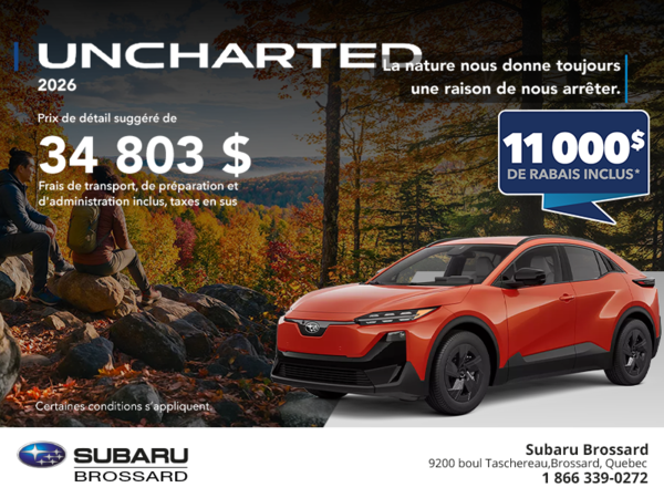 Subaru Uncharted 2026
