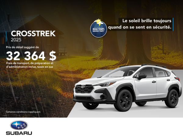 Procurez-vous le Crosstrek 2025!
