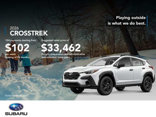 Get the 2026 Crosstrek today!