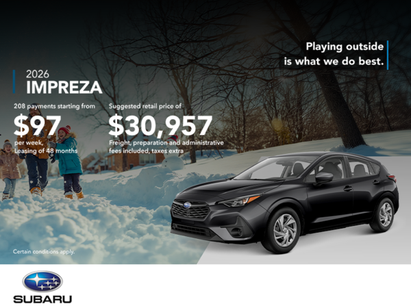 Get the 2026 Impreza!