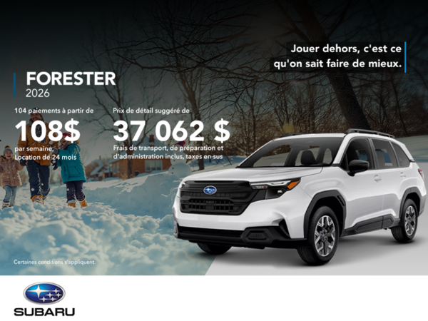 Procurez-vous le Forester 2026!