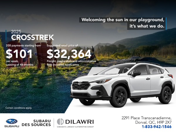 Get the 2025 Crosstrek today!
