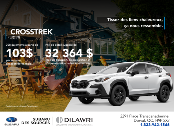 Procurez-vous le Crosstrek 2025!