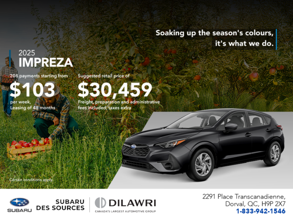 Get the 2025 Impreza!