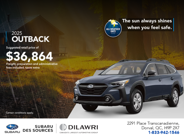 Get the 2025 Outback today!