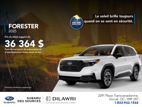 Procurez-vous le Forester 2025!