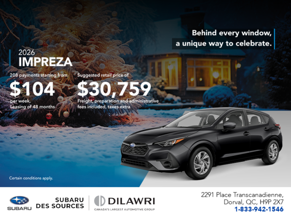 Get the 2026 Impreza!