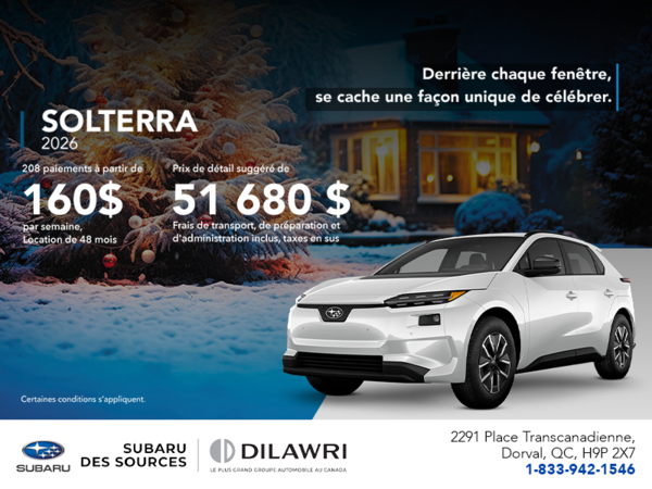 Procurez-vous le Solterra 2026!