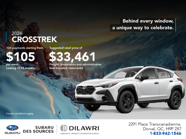 Get the 2026 Crosstrek today!