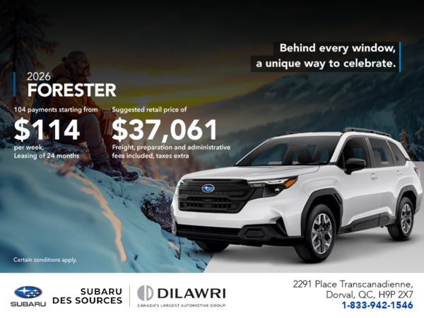 Get the 2026 Forester!