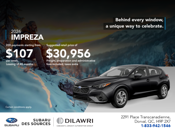 Get the 2026 Impreza!