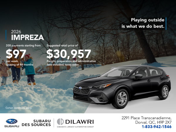 Get the 2026 Impreza!