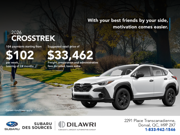 Get the 2026 Crosstrek today!