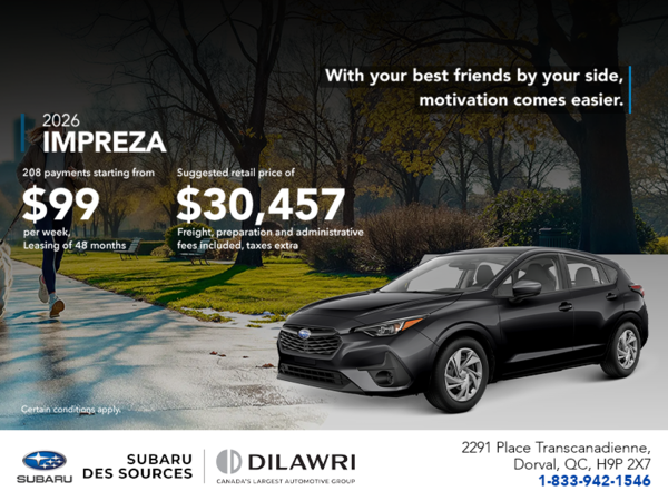 Get the 2026 Impreza!