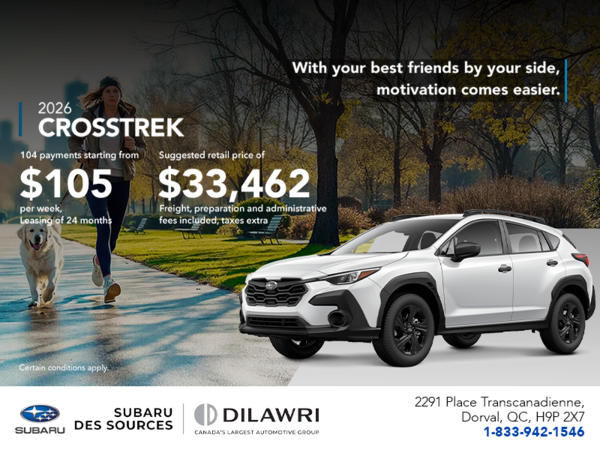 Get the 2026 Crosstrek today!