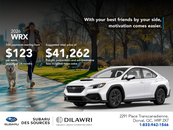 Get the 2026 WRX today!