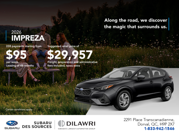Get the 2026 Impreza!