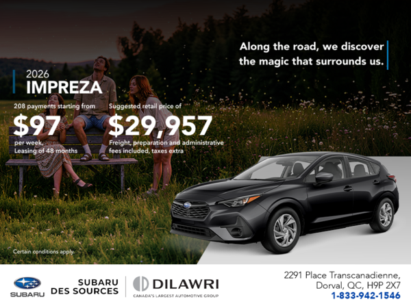 Get the 2026 Impreza!