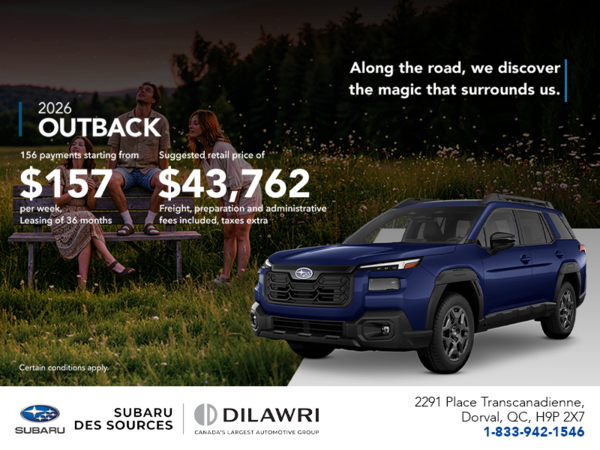 Get the 2026 Outback today!
