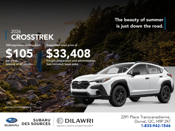 Get the 2026 Crosstrek today!