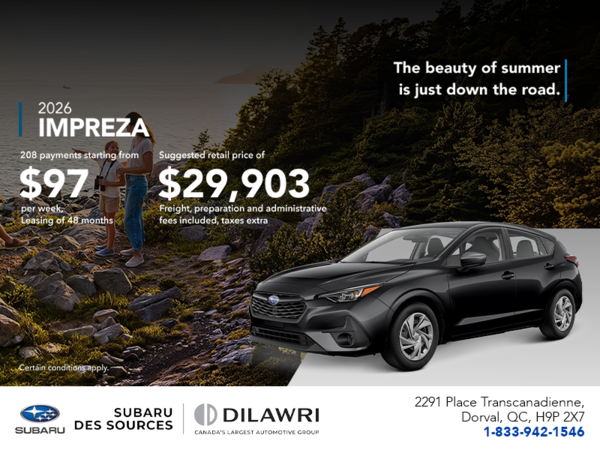 Get the 2026 Impreza!