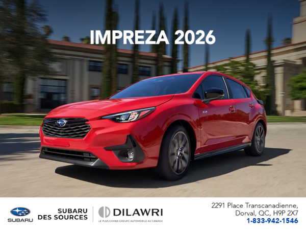 Procurez-vous la Impreza 2026!