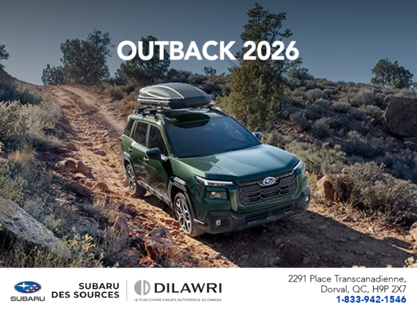 Procurez-vous le Outback 2026!
