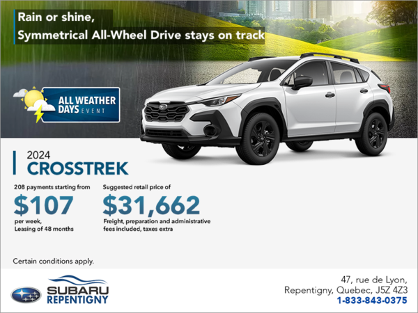 Get the 2024 Crosstrek today!